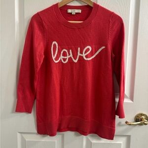 LOFT Vibrant pink Knit Top